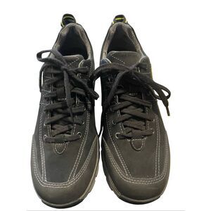 Clarks Womens Black Leather Wave Walk Andes Lace Up Waterproof Sneakers Size 8.5